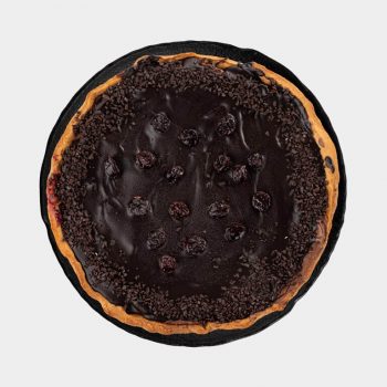 Tarta czekoladowa z wiśnią. Ciasteczko